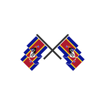 Eswatini flags icon set, Eswatini independence day icon set vector sign symbol