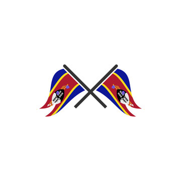 Eswatini flags icon set, Eswatini independence day icon set vector sign symbol