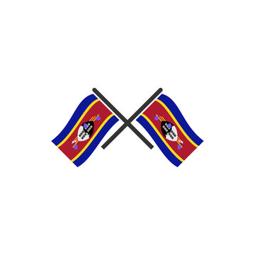 Eswatini flags icon set, Eswatini independence day icon set vector sign symbol
