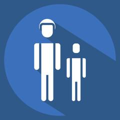 Icon Father And Son. related to Family symbol. glyph style. simple design editable. simple illustration