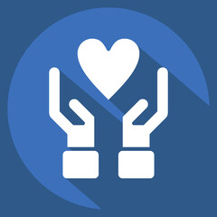 Fototapeta premium Icon Care. related to Family symbol. glyph style. simple design editable. simple illustration