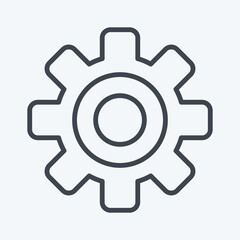 Icon Gear. related to Car Service symbol. Line Style. repairin. engine. simple illustration