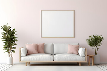 Frame Mockup - Serene and Well-Organized Frame Mockup, generative ai