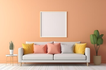 Frame Mockup - Subdued and Modern Art Exhibition, generative ai