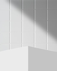 white tiles wall and floor