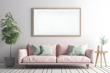 Frame Mockup - Soft and Serene Gallery Ambiance, generative ai