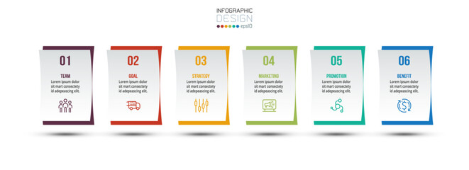 Fototapeta na wymiar Infographic template business concept with step. 