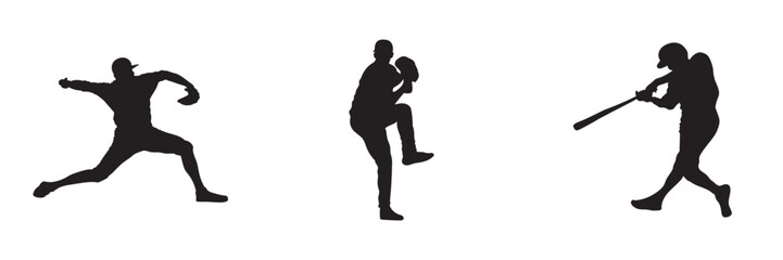 Baseball Batter.
Man Throwing Ball Silhouette.
Baseball Player Silhouette.
baseball player, vector isolated illustration. 
Baseball batter.
