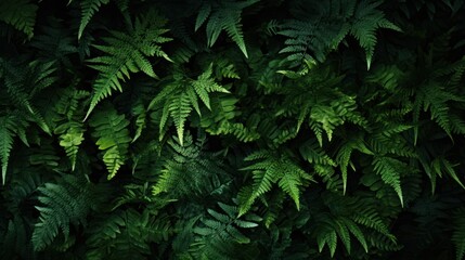 Tropical leaves background. Green Fern leaves pattern. Tropical leaves texture, Generative AI