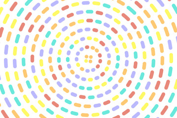 Random circle polka dots colorful pattern on white background and texture. Vector illustration