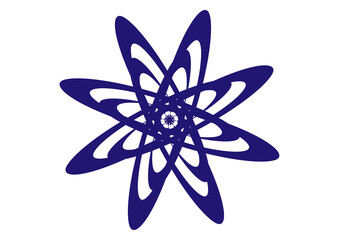 abstract blue flower