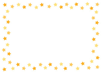 星　フレーム 　黄色　シンプル
