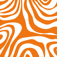 Abstract Orange Swirl Retro Background