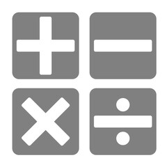 Set of calculation icon on white background.