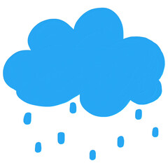 cloud and rain drops