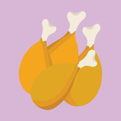 Food vector art design. Flat design of fast food.