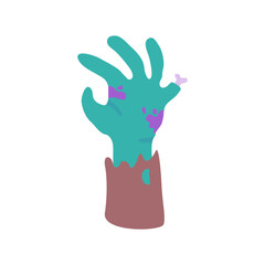 rotten zombie hands halloween night horror party decoration elements