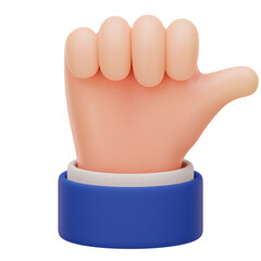 Thumbs Up Hand Gesture 3D