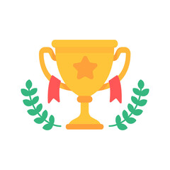 The golden trophy of success. Awards for winners of sports games