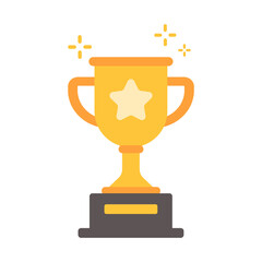 The golden trophy of success. Awards for winners of sports games