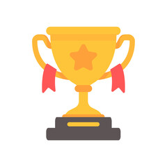 The golden trophy of success. Awards for winners of sports games