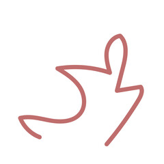 Fototapeta premium Red Squiggly Doodles Lines Vectors