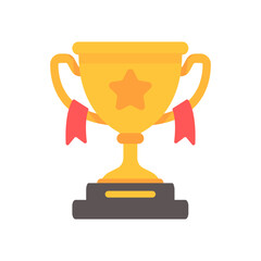 The golden trophy of success. Awards for winners of sports games