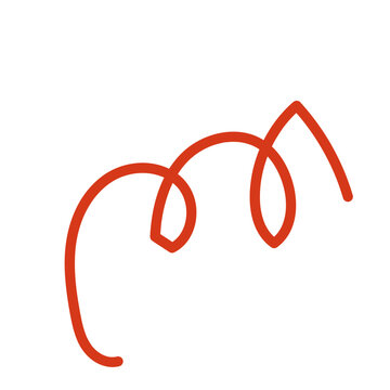Red Squiggly Doodles Lines Vectors
