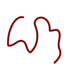Red Squiggly Doodles Lines Vectors