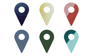 set of map pointers location icon