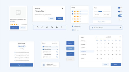 Free Vector Shopping App User Interface Template UI Kit Set Collection
