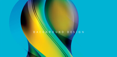 Elegant waves and flowing fluid abstract background. Template for covers, templates, flyers, placards, brochures, banners