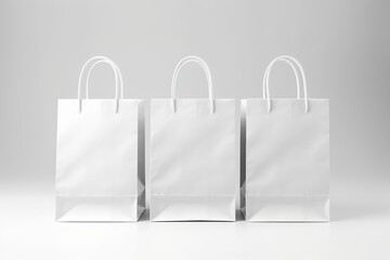 Shopping bag mockup design on white background. Generative AI