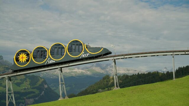 The Stoosbahnen mountain railway provides access to the village of Stoos