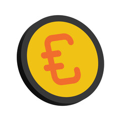3D Illustration of Euro Isolated on White Background
