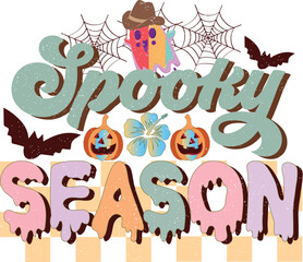  Retro Halloween Sublimation Design