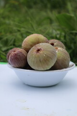figs photos with white and green backgrounds and from different angles 