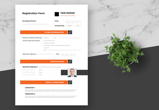 Black Red Registration Form