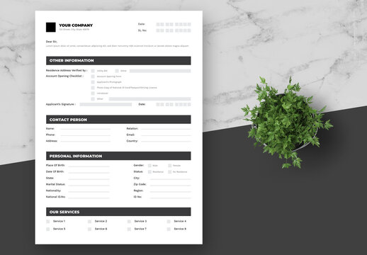 Black Grey Registration Form