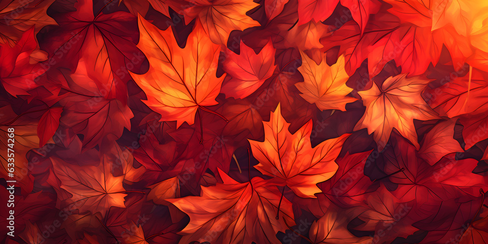 Canvas Prints autumn leaves for banner background