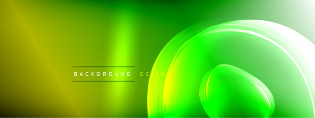 Vector abstract background - liquid transparent bubble shapes on fluid gradient with shadows and light effects