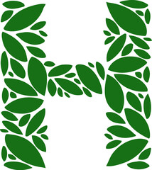 Leaf Font Letter H