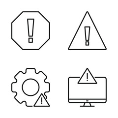 Editable Set Icon of Caution Danger, Vector illustration isolated on white background. using for Presentation, website or mobile app