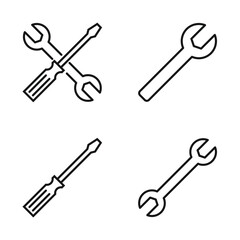 Editable Set Icon of Tools, Vector illustration isolated on white background. using for Presentation, website or mobile app