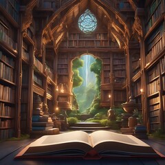 library in the forest