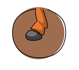 one continuous line of horse hoof