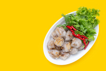Tapioca balls with pork filling