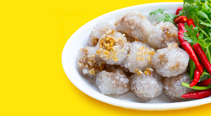 Tapioca balls with pork filling