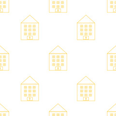 Digital png illustration of yellow houses on transparent background