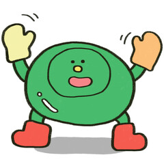 cheering character for the game 